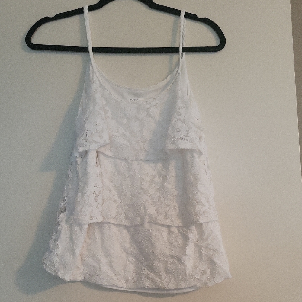 Cato Cream Tiered Camisole Sleeveless Top
